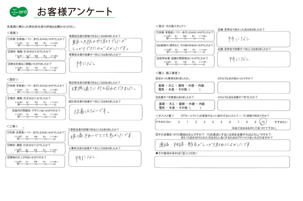 東京と大阪のやり取りでしたが、しっかりできました