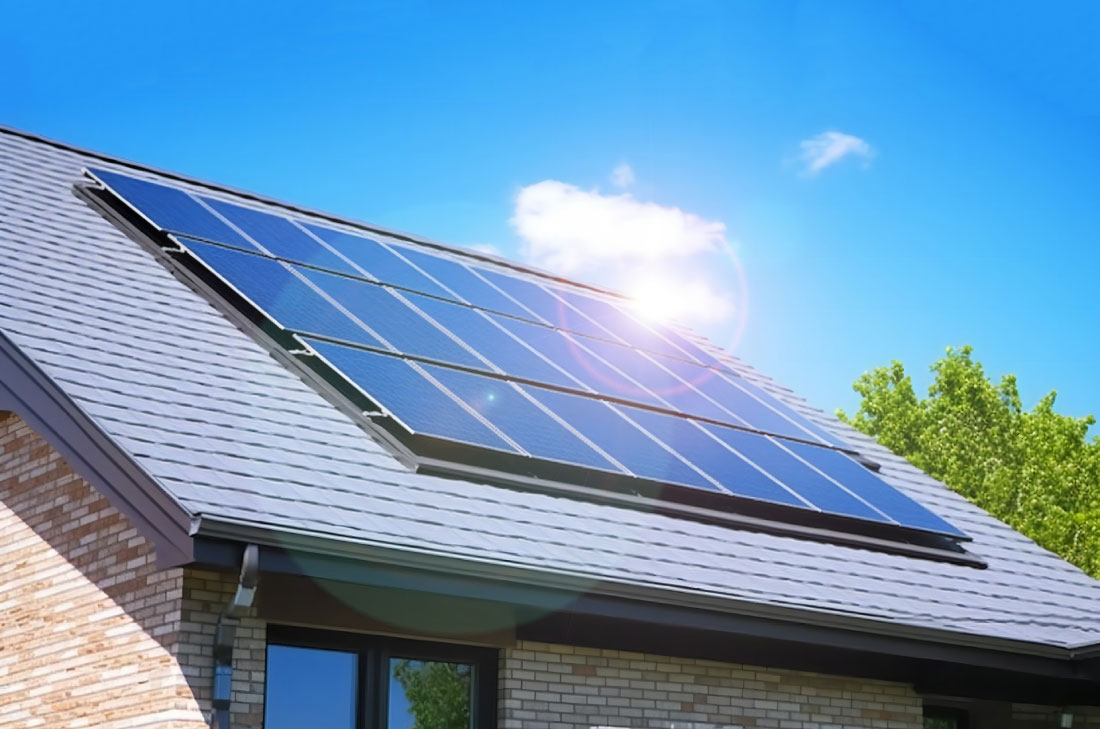 太陽光発電を搭載した住宅